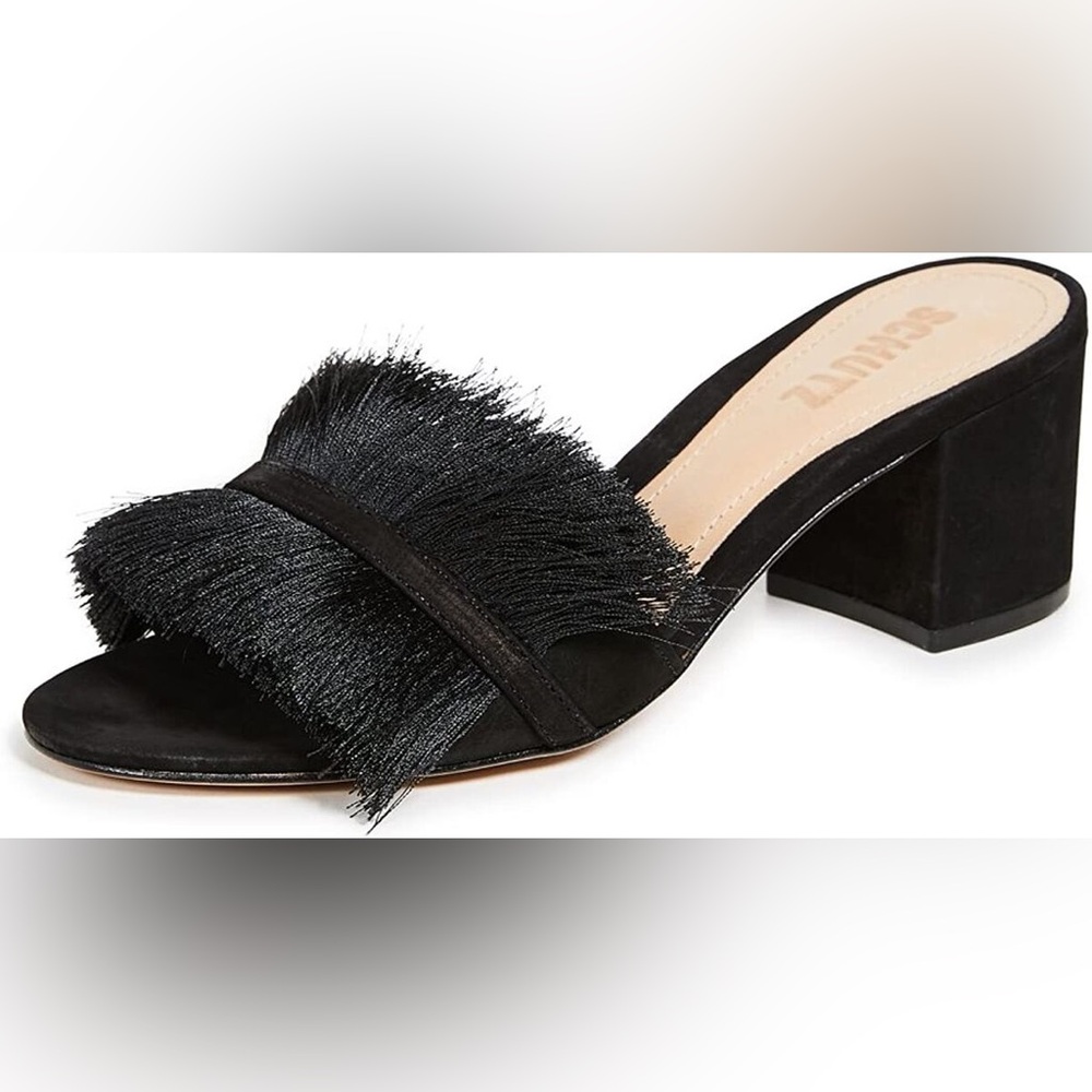 Schutz Women's Elza Block Heel BLK